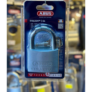 ABUS 64TI/60 KHÓA ABUS 64TI/60 TITALIUM KHOÁ BẤM 60MM CÓ 4 CHÌA RÃNH CHỐNG CHÌA VẠN NĂNG , CHỐNG CƯA