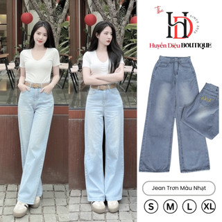  Quần Jean Nữ Ống Suông Thêu Chữ Túi Sau Mẫu Mới Trendy 2025 – Huyền Diệu Boutique 