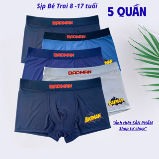  COMBO 5 Sịp đùi bé trai Quần lót trẻ em Hoạt hình Size 28-75KG vải thun lạnh mịn mát co dãn 4 chiều 