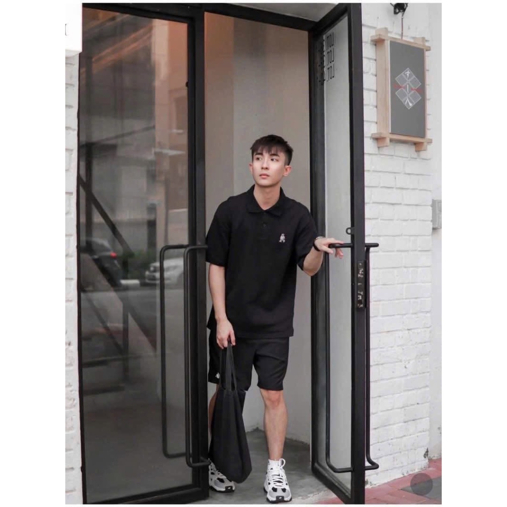 [ CHÍNH HÃNG ] ÁO POLO SPAO ĐEN UNISEX HÀN QUỐC