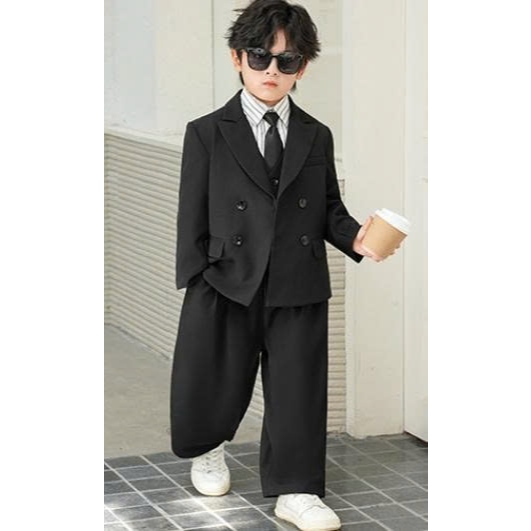 VEST BÉ TRAI LUXURY Bộ VTE98M1 ĐEN