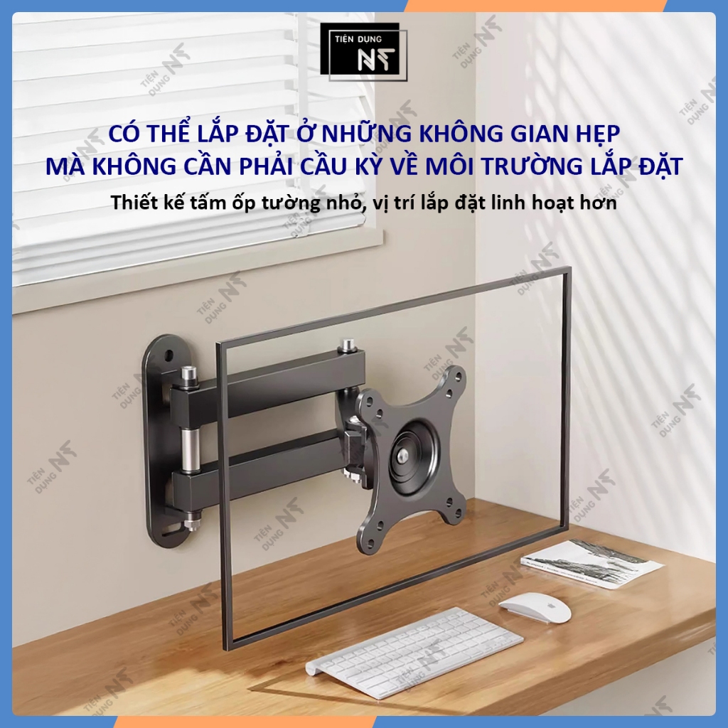 Giá Treo Tường Cho Màn Hình LCD, Tivi 10-32 Inch Có Thể Điều Chỉnh, Giá Đỡ Với VESA 75x75/100x100/20