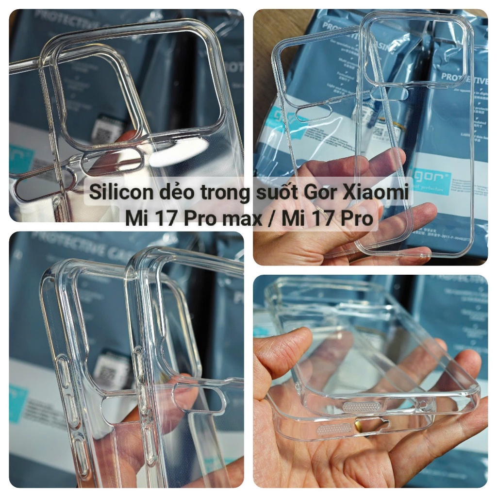 Silicon mỏng Gor Xiaomi Mi 17 Ultra / 17 Pro max 15 Pro 14 13 12S 11 dẻo trong suốt