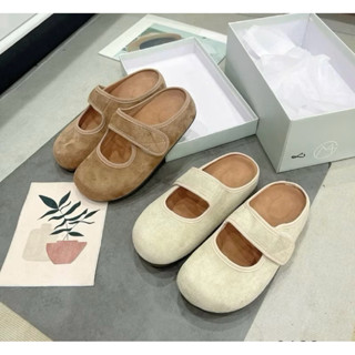  Dép Sục Da lộn Nữ Thanh Lịch Có Khóa Giầy Đế Bằng Đế GIữa Thoải Mãi 