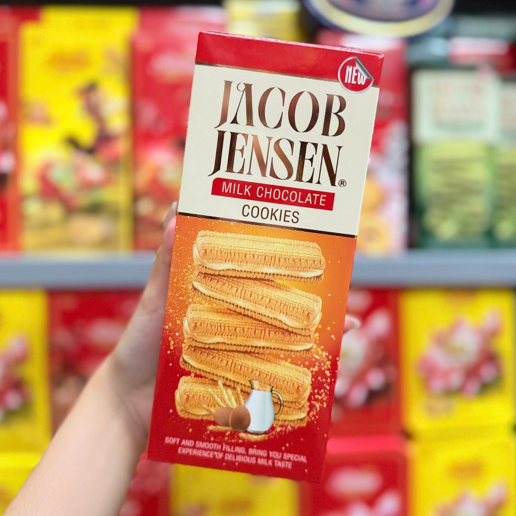 Bánh Quy Bơ sô cô la JACOB JESEN 108g, Jacob Jensen Nhân Kem Đậu Phộng&Hạt Dẻ 125g