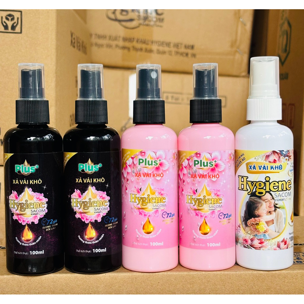 5Chai Xịt Thơm Mix 3 Mùi Hương Siêu Thơm HygenE Sacom Plus 100ml Hương Nước Hoa & Compho