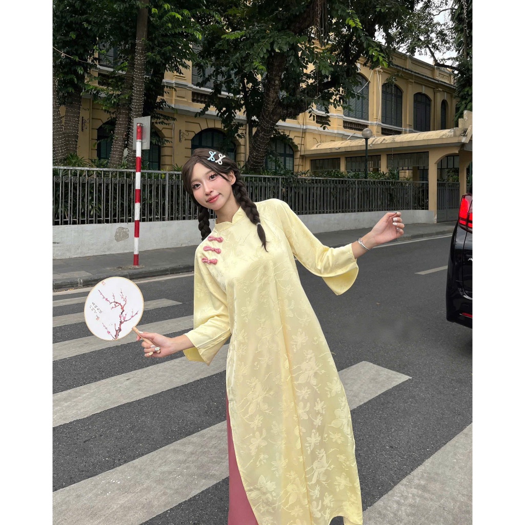 [BST TẾT 2026] ÁO DÀI CƠ UYỂN áo dài tết bigsize nữ vải lụa cao cấp mềm mại dịu dàng mặc đi chụp ảnh Huyền Lucy Bigsize | BigBuy360 - bigbuy360.vn