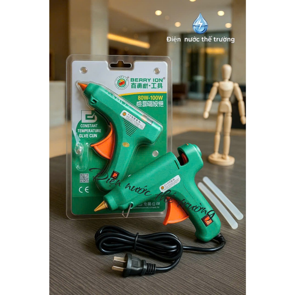 (TẶNG KÈM 5 CÂY KEO NẾN LỚN ) Súng bắn keo nến keo nhiệt keo nến LỚN  60w cao cấp Berrylion