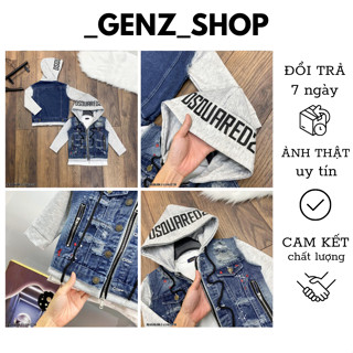  Áo Khoác Jeans Bò Cho Bé Trai Phối Hoạ Tiết Vẩy Sơn Siêu Đẹp Cực Ngầu Boy Phố Cho Bé 
