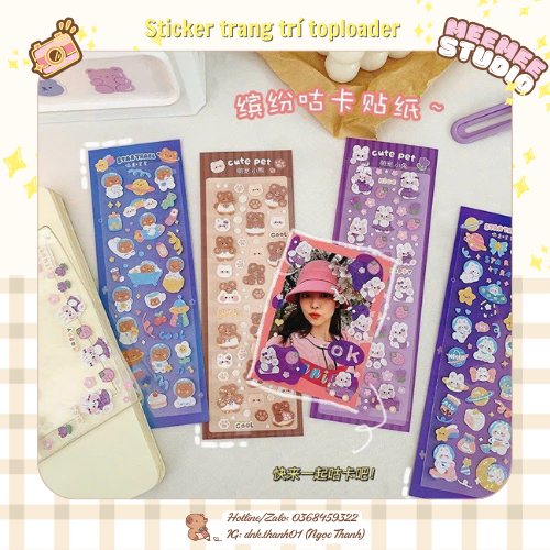 [MST0017]Combo 30 tấm sticker trang trí Toploader siêu cute - MEE