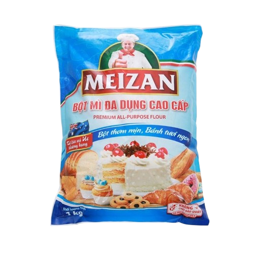 Bột mì đa dụng Meizan bịch 1KG - bột lúa mì thương hiệu cao cấp