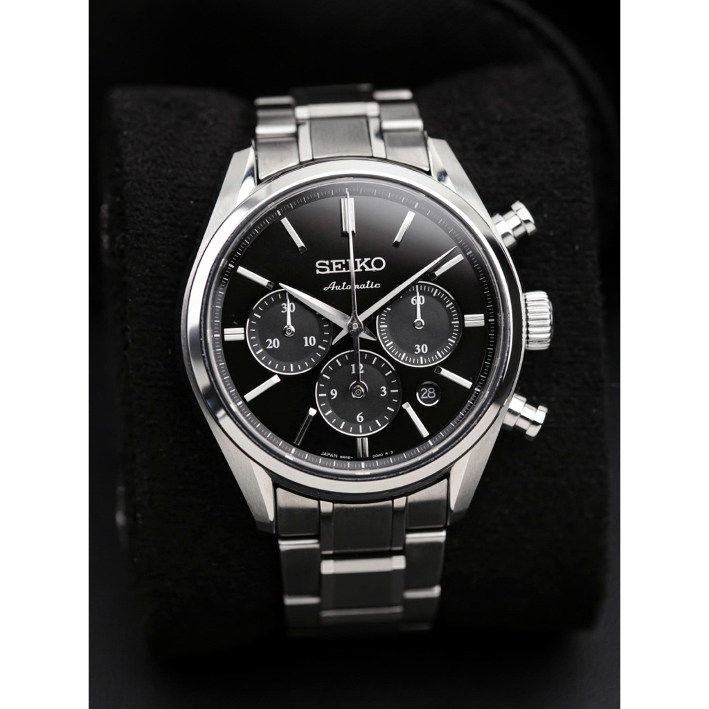 Đồng Hồ Nam Seiko SARK007 Automatic Size 41 Black Presage Chronograph