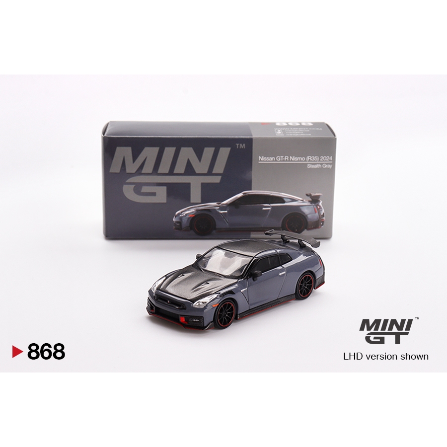 Xe mô hình MiniGT Nissan GTR Nismo R35 2024 Stealth Gray - MGT00868