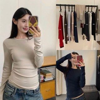  Ngocanh6959 SALE WGWE A460 Áo thun dài tay #7398 phong cách basic tiểu thư sang trọng trẻ trung NEW N999 Ord 