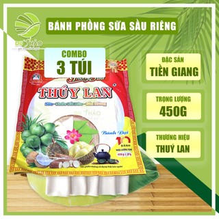  Combo 3 gói bánh phồng sữa Thúy Lan gói lớn 10 bánh bánh tráng sữa ăn liền đặc sản Tiền Giang 