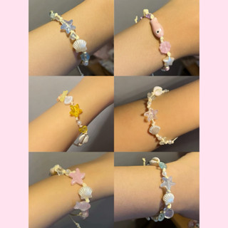  Vòng tay handmade xỏ hạt dây rút- vòng tay đại dương 