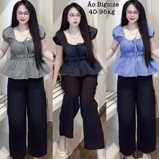  Áo Babydoll Nữ Bigsize Cổ Vuông Hở Vai Tay Phồng Tiểu Thư Công Chúa Xinh Đẹp Cho Nàng Chuppy Bigsize 50-95kg 2419 