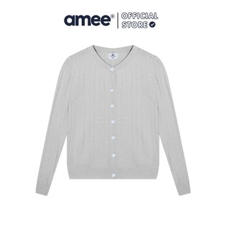  Áo Khoác Cardigan Dài Tay Len Thỏ Dệt Kim Amee Studio Dành Cho Nữ 