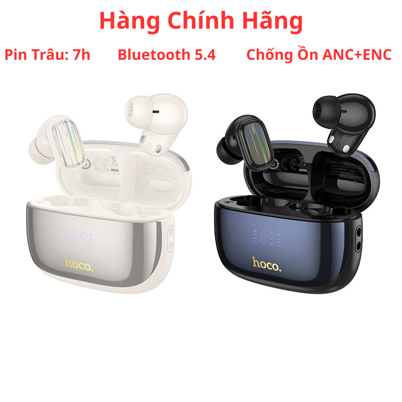 [Hàng Chính Hãng] Tai Nghe Bluetooth Hoco EQ20 Chống Ồn Chủ Động ANC+ ENC Thiết Kế Đẹp Mắt Có Đèn Le