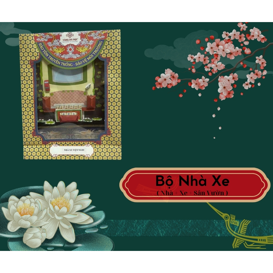 Vàng Mã Mini - Bộ vàng mã cúng nhà xe - tiện nghi đầy đủ- Vàng mã giấy sạch
