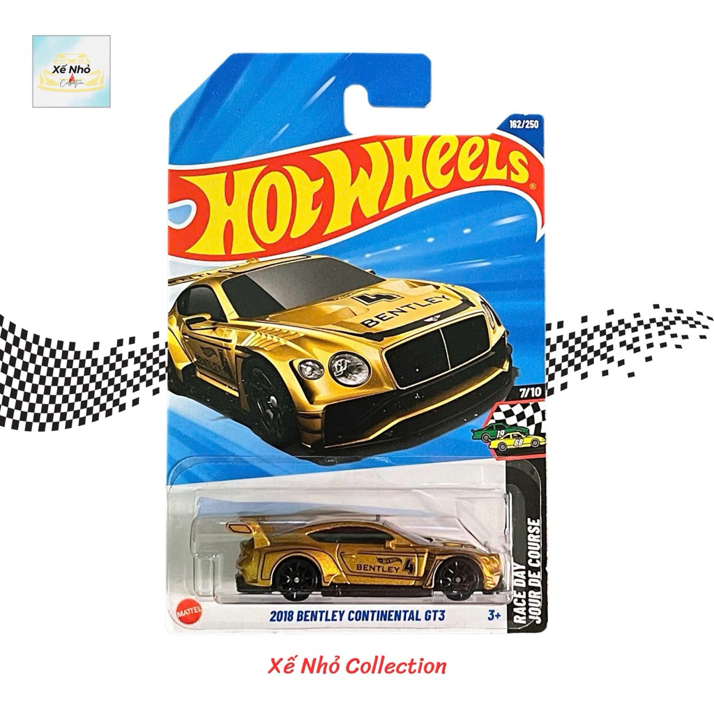 Xe mô hình Hot Wheels basic 2018 Bentley Continential GT3 (Case Q 2025)