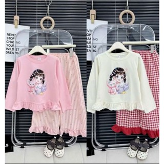  Set Thu Đông Cho Bé Gái Kiểu Dáng Bánh Bèo Dễ Thương  Size 9-42 Kg 