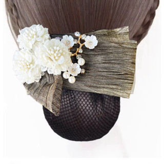   Thu Bôn Kẹp búi lưới cao cấp  Kẹp tóc thời trang nữ gắn hoa nhiều mầu phù hợp cho văn phòng ngân hàng trung niên 