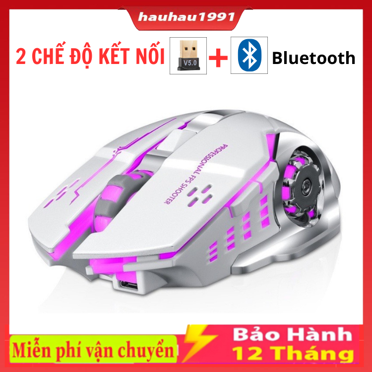 Chuột Gaming  T28 / M100 / A2 / G102 Không Dây Chống ồn Dành Cho Game Thủ Chống Ồn Có Đèn LED - BH 1