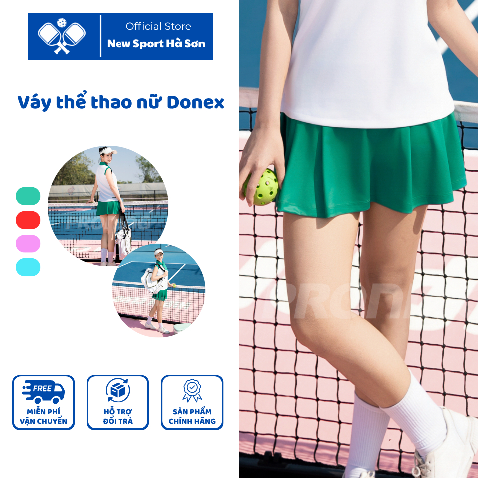 Váy thể thao tích hợp quần bảo hộ Donex vừa vặn, thoáng khí