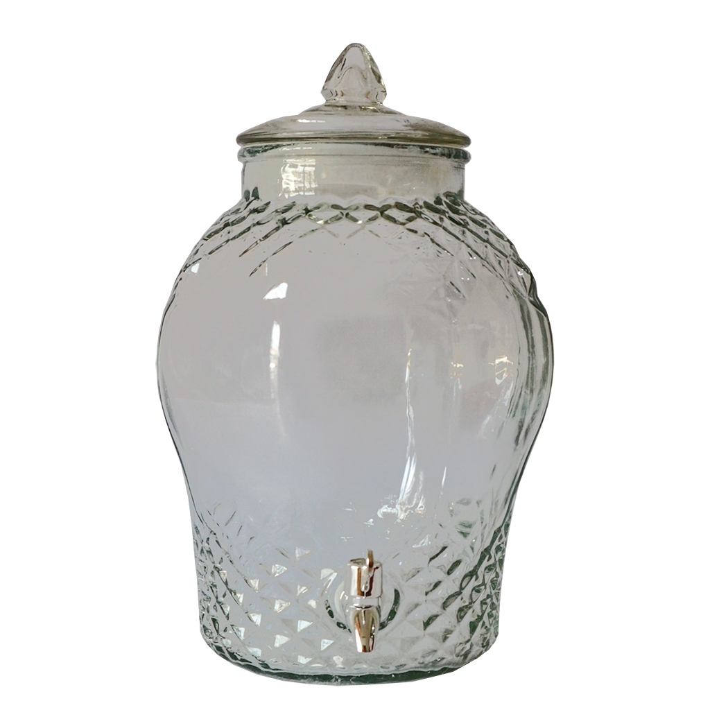 BÌNH NGÂM RƯỢU THUỶ TINH KIM CƯƠNG 3 LÍT CÓ VÒI