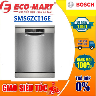 Máy rửa bát Bosch SMS6ZCI16E Series 6, 14 bộ có đèn, sấy Zeolith, nhập Đức