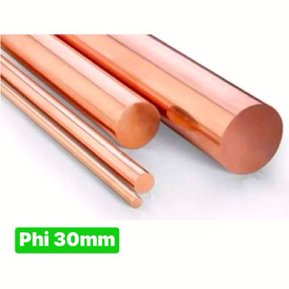 Đồng đỏ thanh tròn đặc phi 30mm dài 30cm