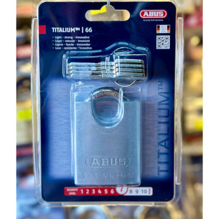 ABUS 66CSTI/60 KHOÁ ABUS TITALIUM CHỐNG CẮT 60MM 66CSTI/60 CÓ 4 CHÌA CAO CẤP,CHỐNG CƯA CẮT