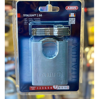 ABUS 66CSTI/60 KHOÁ ABUS TITALIUM CHỐNG CẮT 60MM 66CSTI/60 CÓ 4 CHÌA CAO CẤP,CHỐNG CƯA CẮT