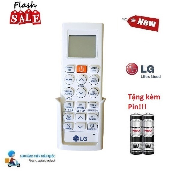 Điều khiển điều hòa LG NÚT CAM 1&2 chiều Inverter- Hàng mới XỊN Fullbox LG 100% Tặng Pin + Đế treo