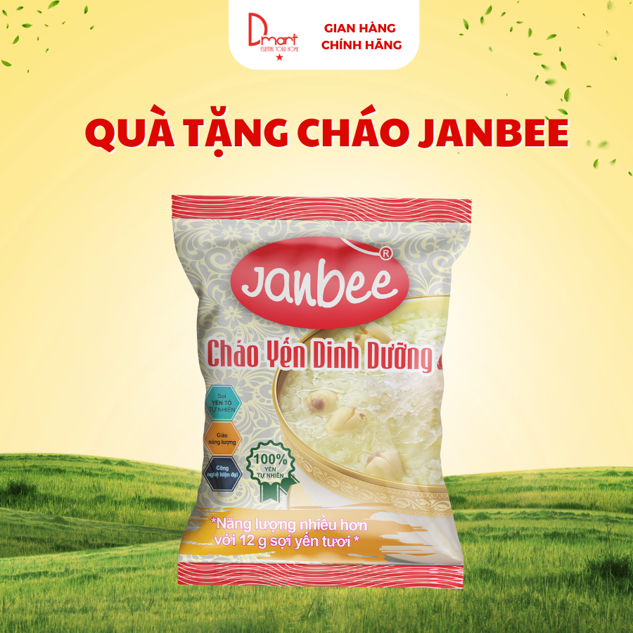 [Quà tặng không bán] -  3 Gói Cháo Yến Dinh Dưỡng Janbee