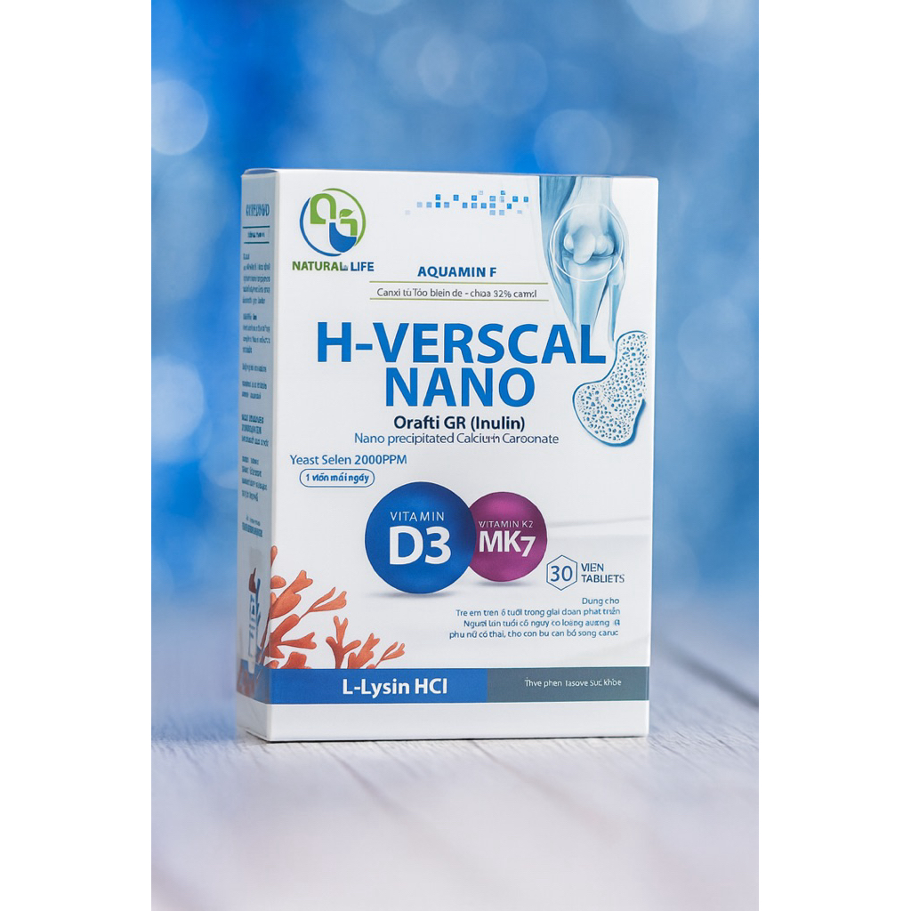 🌿 H-VERSCAL NANO – BỔ SUNG CANXI TỪ TẢO BIỂN ĐỎ, HẤP THU TỐI ƯU 🌿