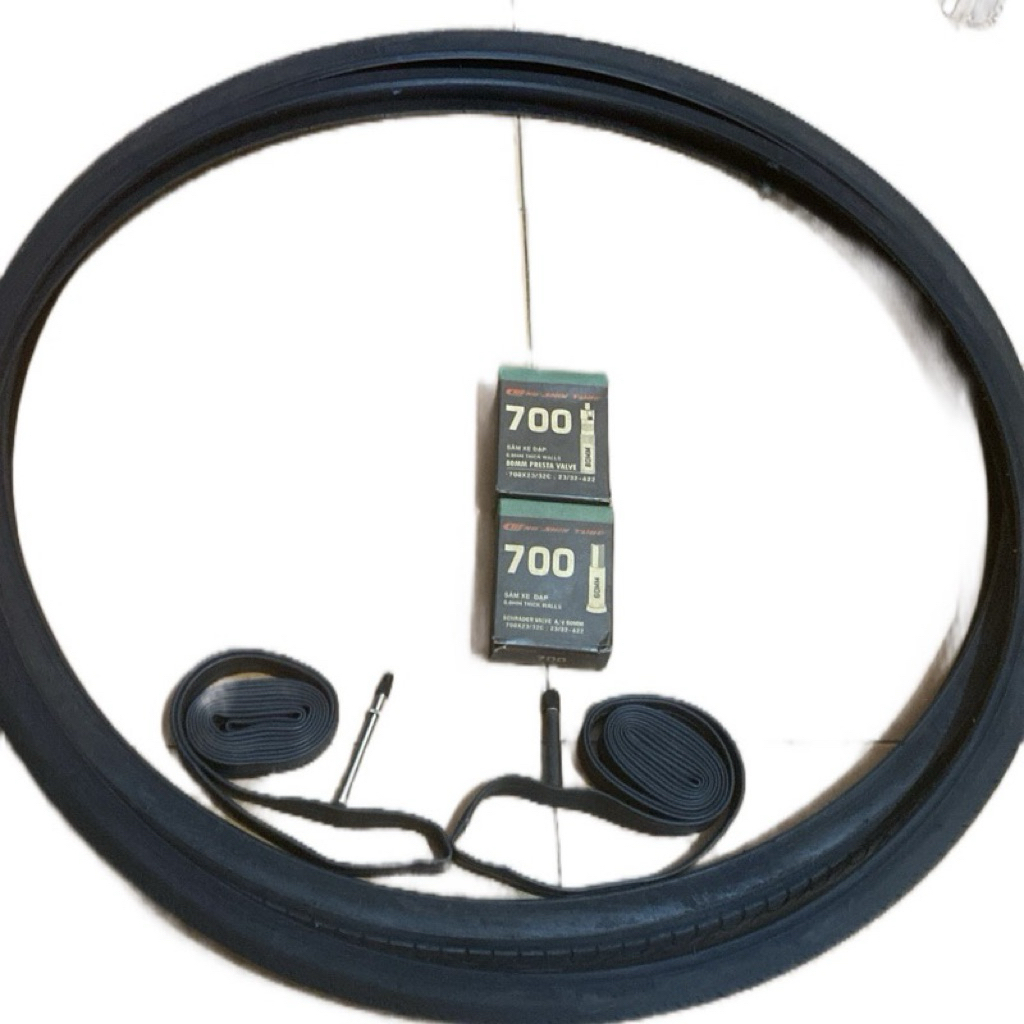 Vỏ + ruột xe đạp 700 loại tốt. vỏ 700"23C,700"28C. Ruột 700 xài chung được các loại vỏ 700.