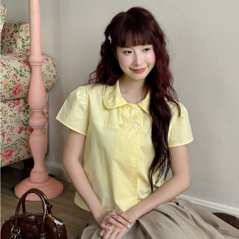 NAVIE - Áo baby doll 4 cúc thời trang nữ | BigBuy360 - bigbuy360.vn