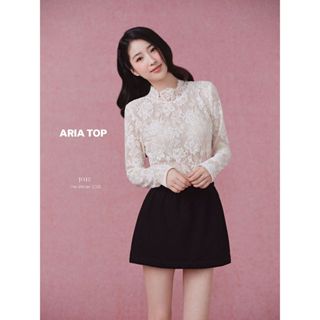  JOIE DES ROSES - Áo ren dài tay cổ cao ARIA TOP 