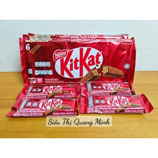  Bịch 6 Thanh Kitkat Nestle Bánh Xốp Phủ Socola 102g  6 Gói x 17g  