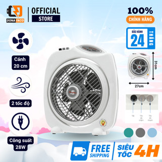Quạt bàn đảo Senko BD230 28W cao 2 tấc, quạt hộp nhỏ gọn mini đảo gió bảo hành 24 tháng