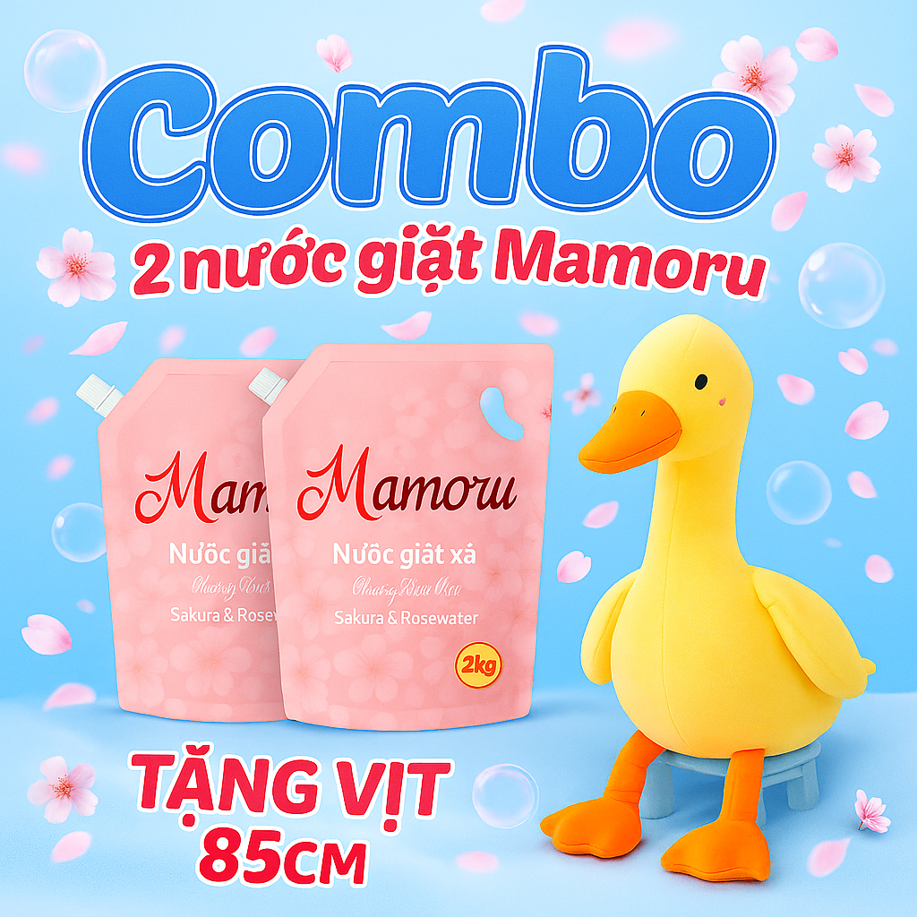 [Quà Tặng Tự Chọn]Combo 2 Túi Nước Giặt Xả Mamoru 2 In1 Hương Nước Hoa Cao Cấp,Túi 2kg ,Phù Hợp Với 
