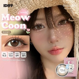  Lens Nâu | Kính áp tròng GIÃN TRÒNG hack mắt MEOW COON BROWN  6m  Dia 14.5mm chính hãng IDIFF KOREA | LENSFORGIRLSS 