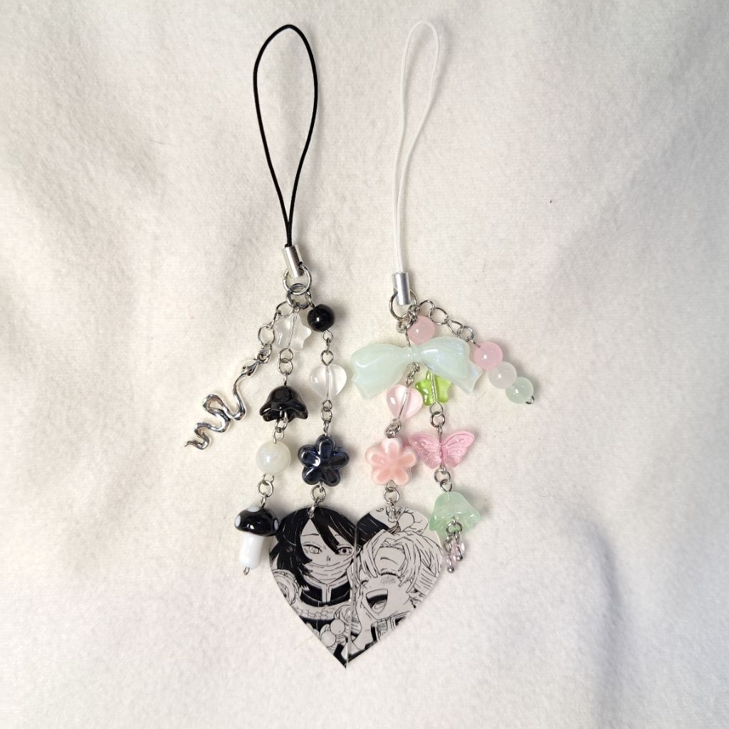 Missucatss _ Keychain Obanai & Mitsuri _ Keychain Kimetsu no Yaiba _ Móc khóa Kimetsu no Yaiba