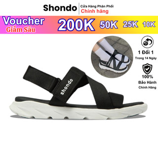  Giày sandal Shondo nam nữ F6 sport đen trắng F6S003 Shondo chính hãng 