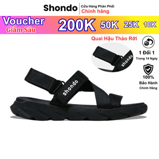  Giày sandal nam nữ màu đen Shondo shat F6 sport F6S301 Shondo chính hãng 
