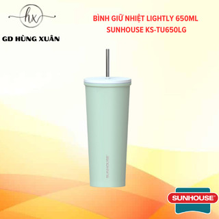 Bình ly giữ nhiệt Lightly 650ml Sunhouse KS-TU650LG - Inox 304 - Giữ nhiệt 6-12h