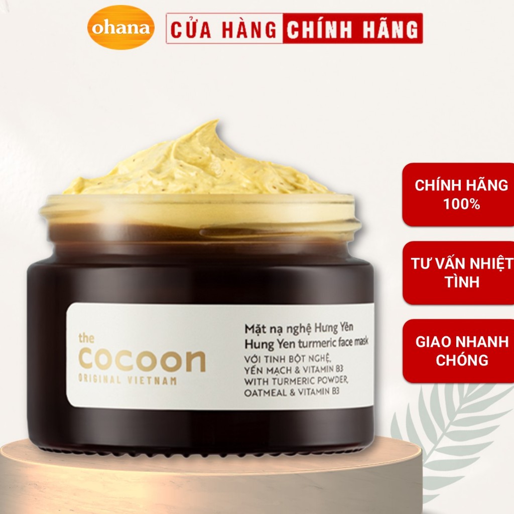 Mặt nạ nghệ Hưng Yên COCOON Giúp Da Mềm Mại Và Rạng Rỡ COCOON Turmeric Face Mask 30ml