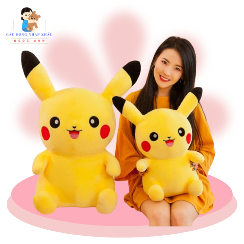 ```Gấu Bông Pikachu Đội Ngồi Dễ Thương - Thú Nhồi Bông Pikachu Đáng Yêu ``` NGỌC ANH